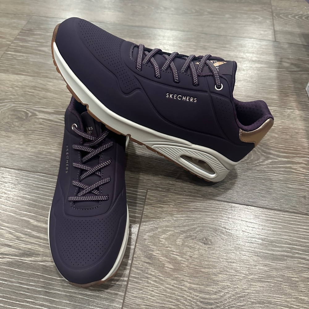 Skechers Street Uno-Shimmer Away Dark Purple-size 11